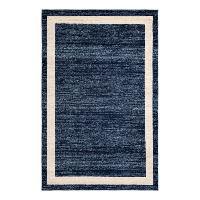 Tapis bleu marine Songul, Rectangle 3 pi 3 po x 5 pi 3 po