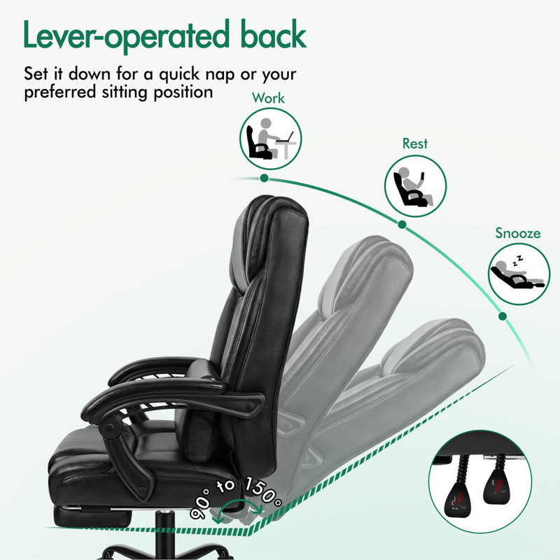 Algiers Office Chair, Gloss Black