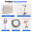 Spa-Style Dual Shower Head System With Magnetic Handheld Dock, Rainfall Shower Head & 5-Spray Handheld, 3-Way Diverter, Adjustable Angle, Tool-Free Installation