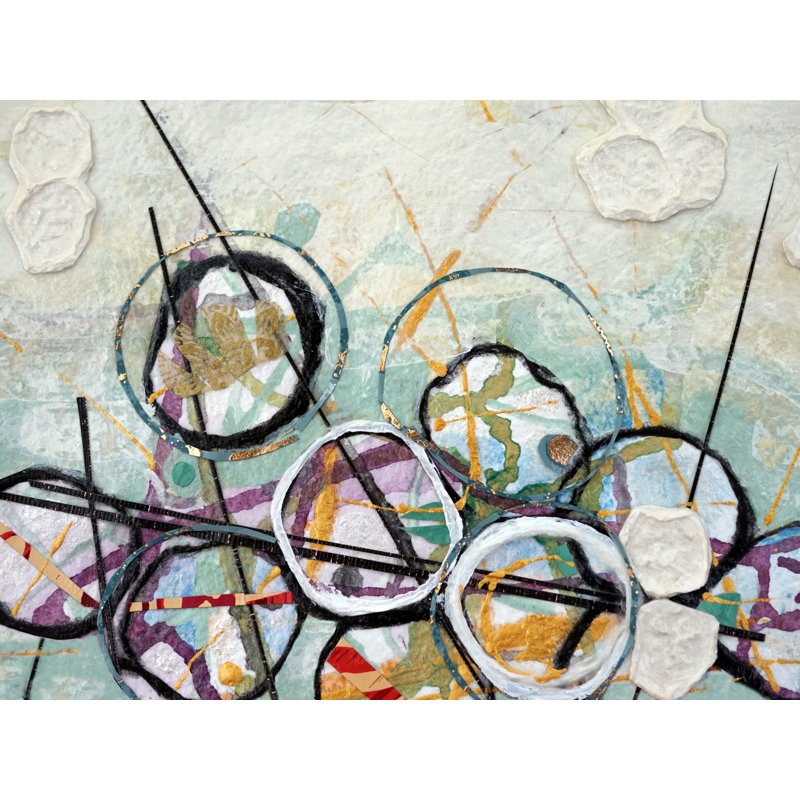 «Botanical Study N 6» par Kari Souders - impression, H 17,2 po x l 21,2 po, Papier avec cadre noir