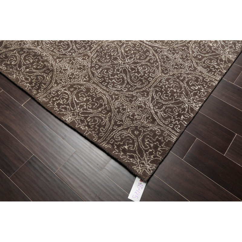 Tapis oriental en laine touffeté à la main 8 pi x 11 pi Canora