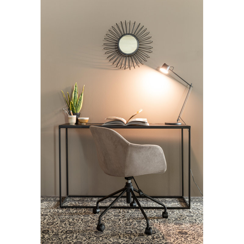 Junzo Swivel Armchair, Gray 100% Polyester