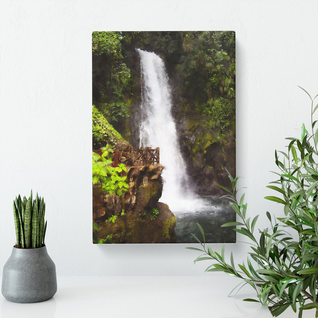 Costa Rica Waterfall - Wrapped Canvas Print