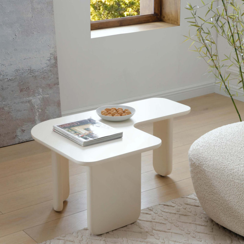 Table basse L-Shape Modern, Blanc