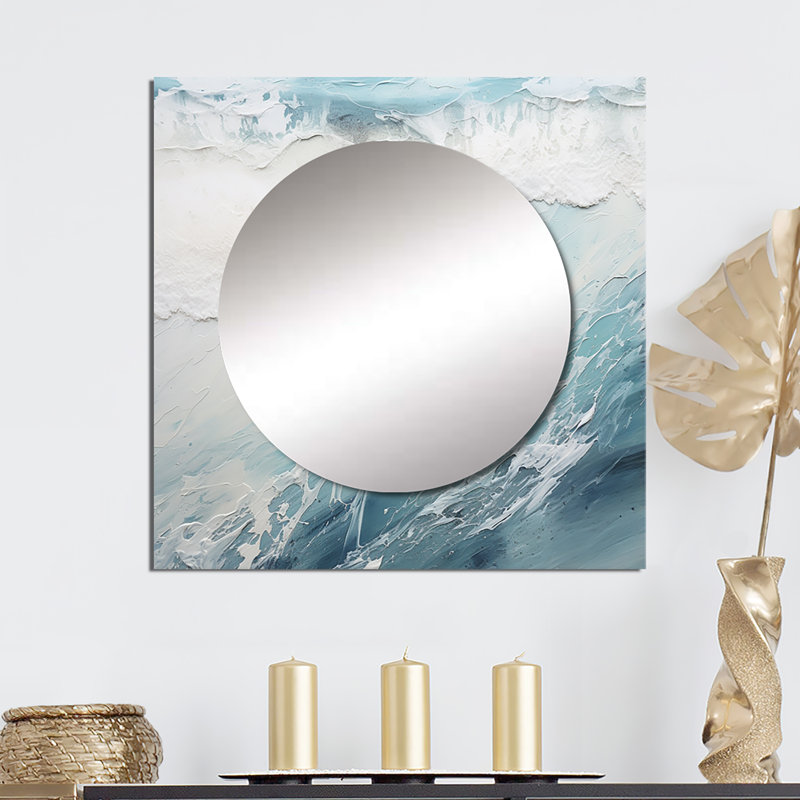 Jye - Miroir carré pour la plage, 36 po x 36 po