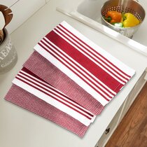 Decorative Kitchen Towels, 2 Set 16x26 | Red, Dish, 54kibo