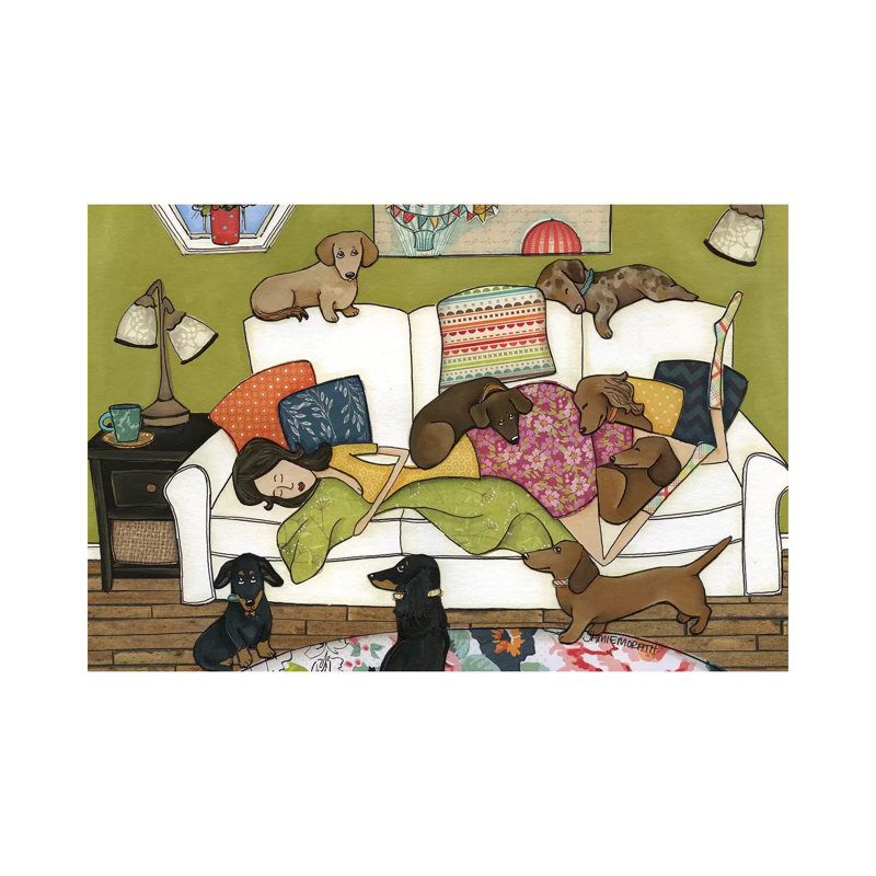 Couch Wieners by Jamie Morath - Wrapped Canvas Print, 20.32 cm H x 30.48 cm W