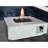 40000 Fire Pit Table In Concrete - Propane/Natural Gas, Gray, Rust & Heat , Modern Garden Outdoor, 30X30x11 Inches, 59 Lb Fireplace With Gas Burner , Outdoor Garden, Lbs