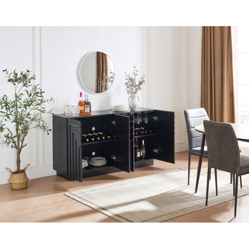 Élégance Vintique: coffre d'appoint multifonctionnel, Noir