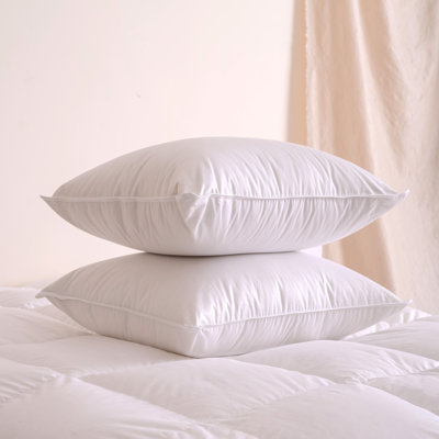 Highland Feather 850 Loft Hungarian Goose Down Pillow 500 TC Cotton Casing