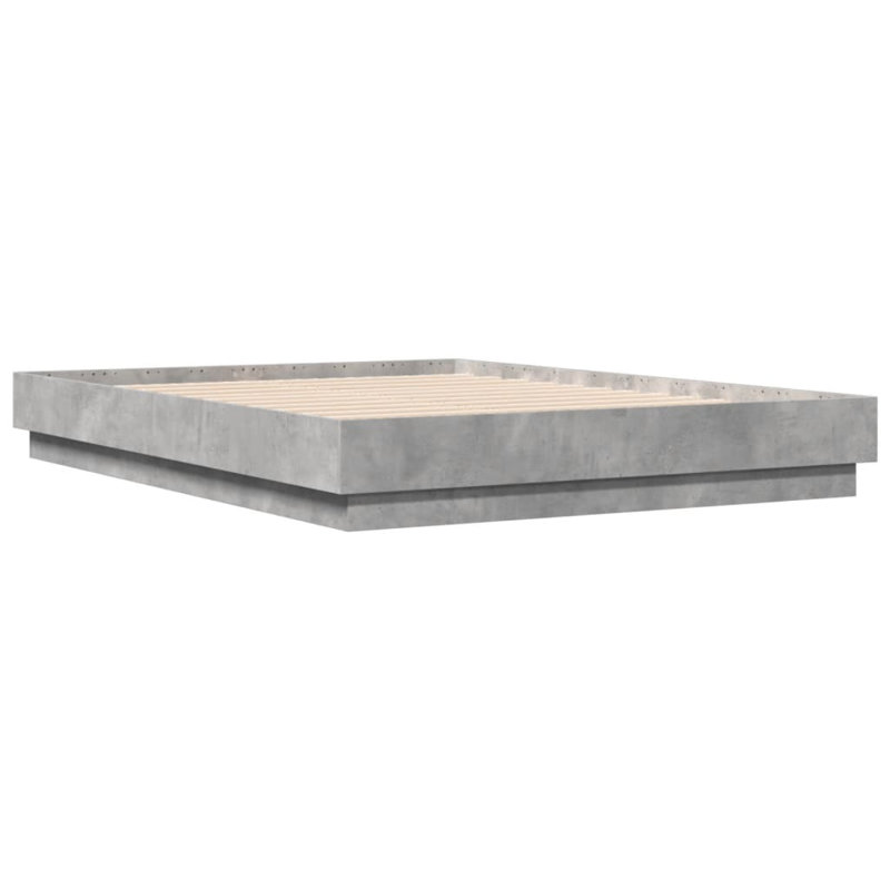 Vidaxl Bed Frame Concrete Grey, Small Double (4')
