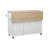 51" Fluted Kitchen Island With Drop Leaf, Farmhouse Accent Kitchen Island On Wheels With Internal Storage Rack, Rolling Kitchen Cart With Towel Rack For Kitchen, Dining Room, White Ash-1246256100