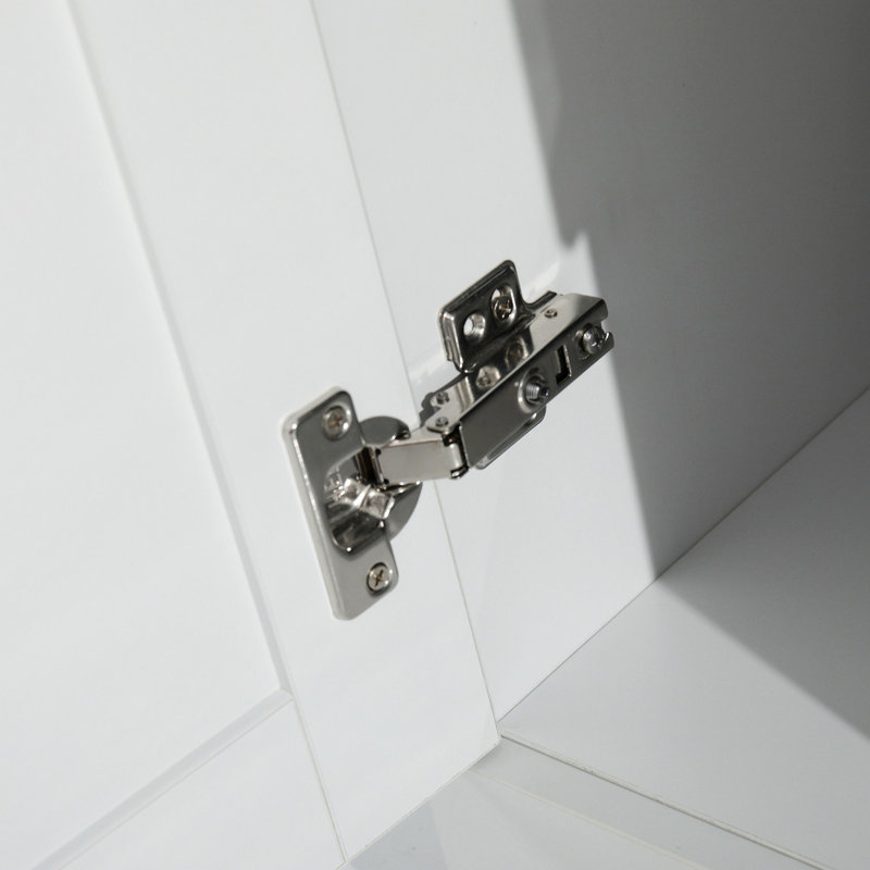 Armoire à linge blanche 24 po avec évier et robinet en acier inoxydable