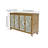 Accent Storage Cabinet With 4 Carved Floral Doors, Farmhouse Buffet Sideboard Credenza For Living Room, Dining Room, Entryway, And Hallway