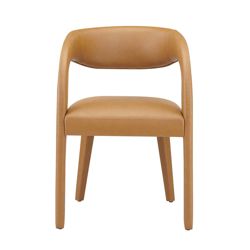 Modway Pinnacle Vegan Leather Dining Chair, Tan