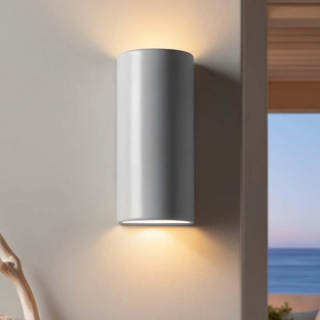 Cylinder Chios Up Down Light Wall Sconce Damp Rated for Indoor or Covered Outdoor Use A19