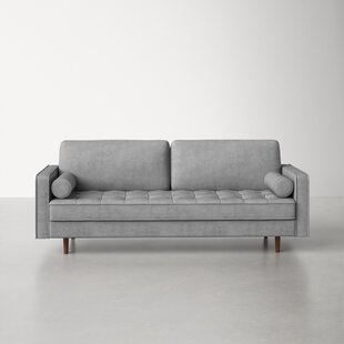 Woodrow Skandi 87 Fabric Sofa, Walnut/Tranquil Velvet