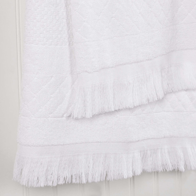 Ensemble de serviettes en coton 12 pièces Blue Nile Mills, Blanc, Ensemble de 12 serviettes