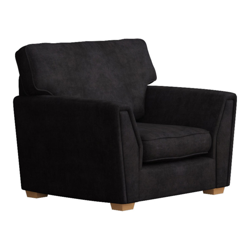 Upholstered Armchair, Dark Mink