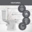Siège de toilette rond non magnétique UMIEN 2-en-1 avec siège intégré pour la formation des petits enfants, charnières à dégagement rapide, pare-chocs anti-pincement et couvercle-114001382-114001383