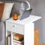 36cm W Manufactured Wood Bedside Table