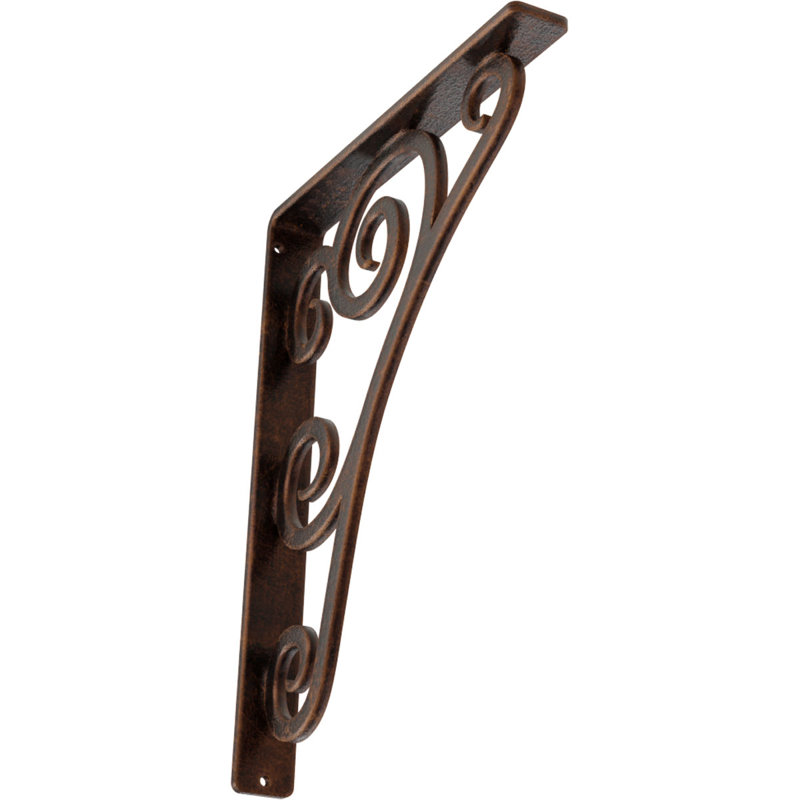 Support en fer forgé Tristan, Cuivre antique, H 12 po x l 1,5 po x P 10 po