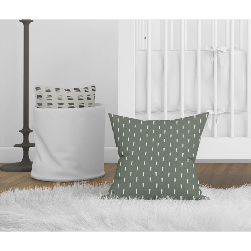 Coussin Patty, H 18 po x l 18 po, Chimichurri / rayé vert