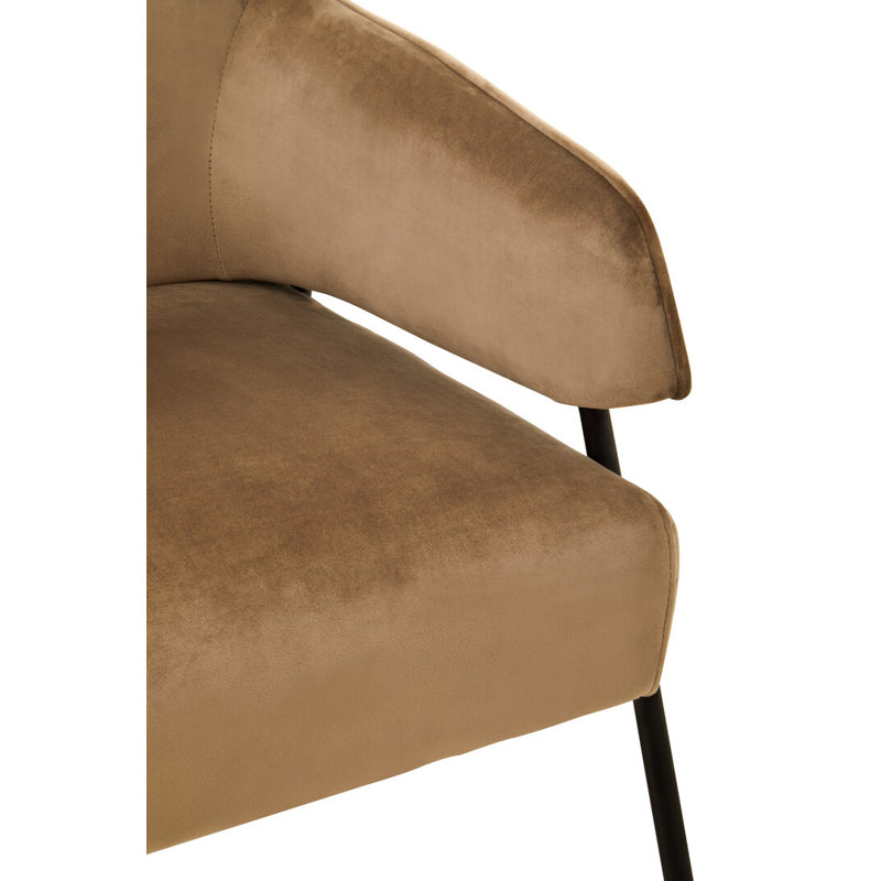 Velvet Club Chair, Orange