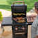 Permasteel 2-Burner Compact Propane Gas Grill with Foldable Side Tables and Grilling Tool Hooks