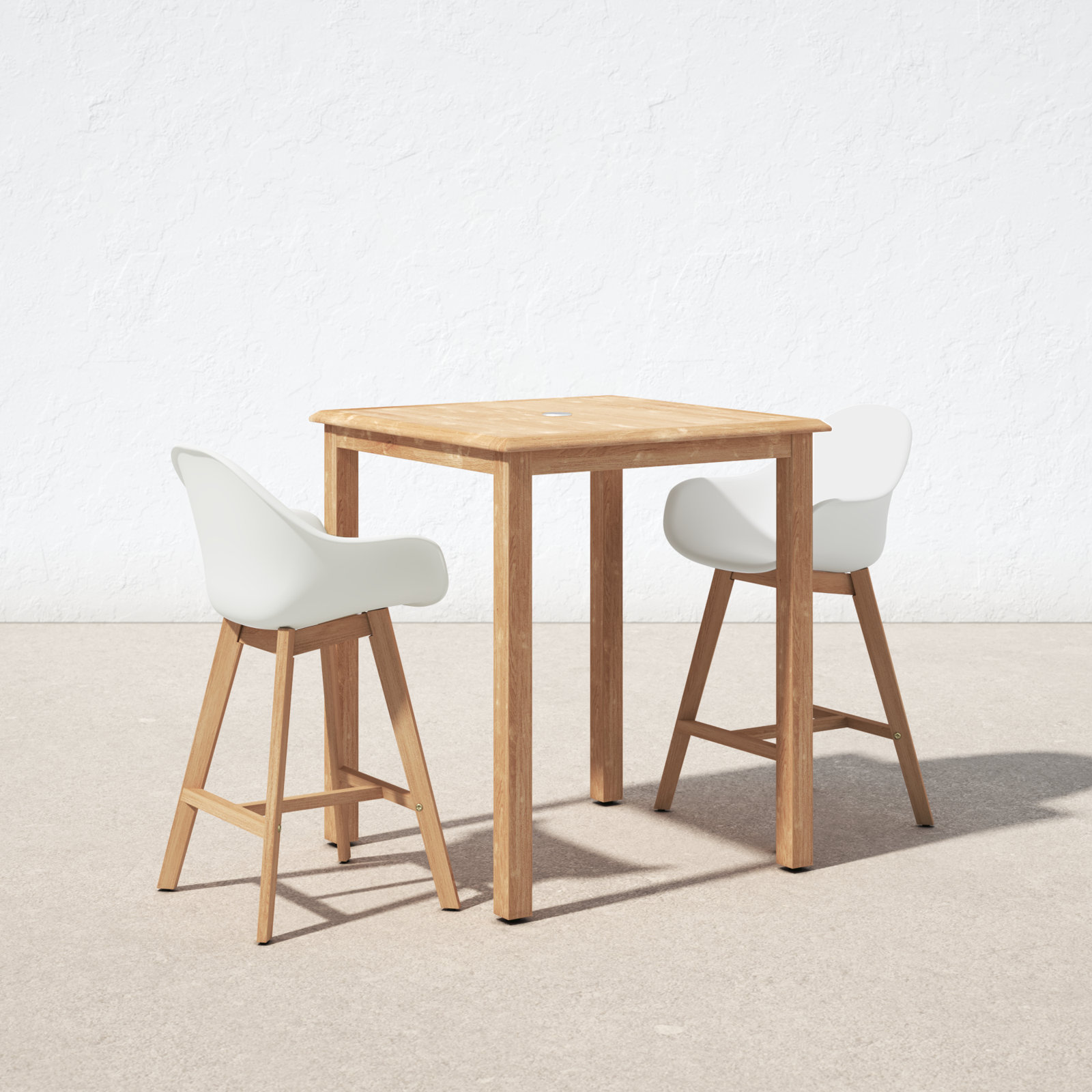 Anautica 35" Teak Patio Dining Set