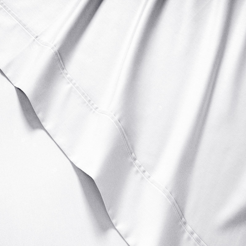 Kathy Ireland 500 Thread Count Tencel Cooling Cotton 4-Piece Sheet Set, Queen Sheet Set with 2 Pillowcases, White