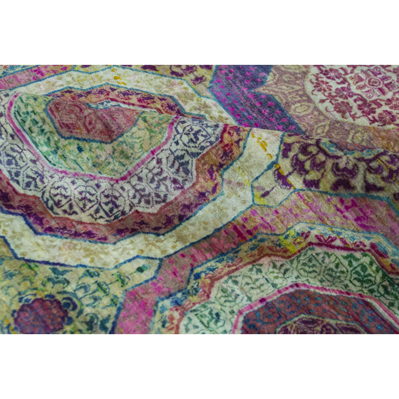 Mohit Wool Geometric Area Rug in Multicolor