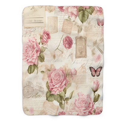 Note cordiale - couverture Sherpa de qualité supérieure 1 pièce WB_FL_100624_0227