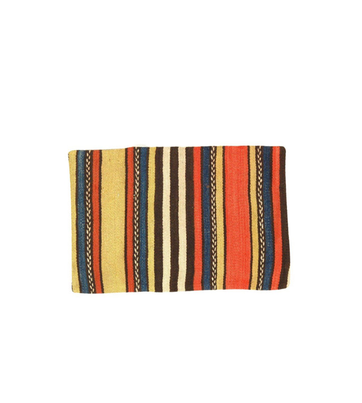 Coussin rétro noué à la main K41 16 po x 24 po