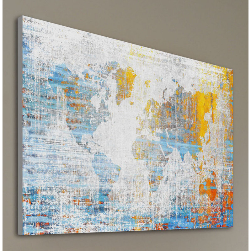Continental Journey - Wrapped Canvas Painting, 30cm H x 45cm W x 3.81cm D