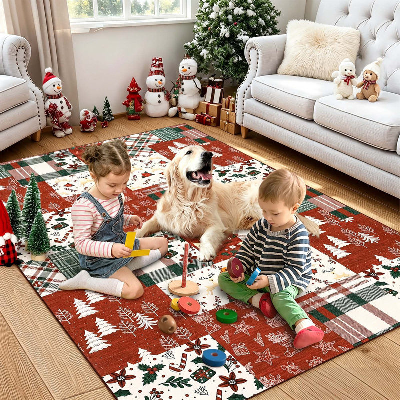 Rectangle Patchwork Washable Area Rug, 60*180cm