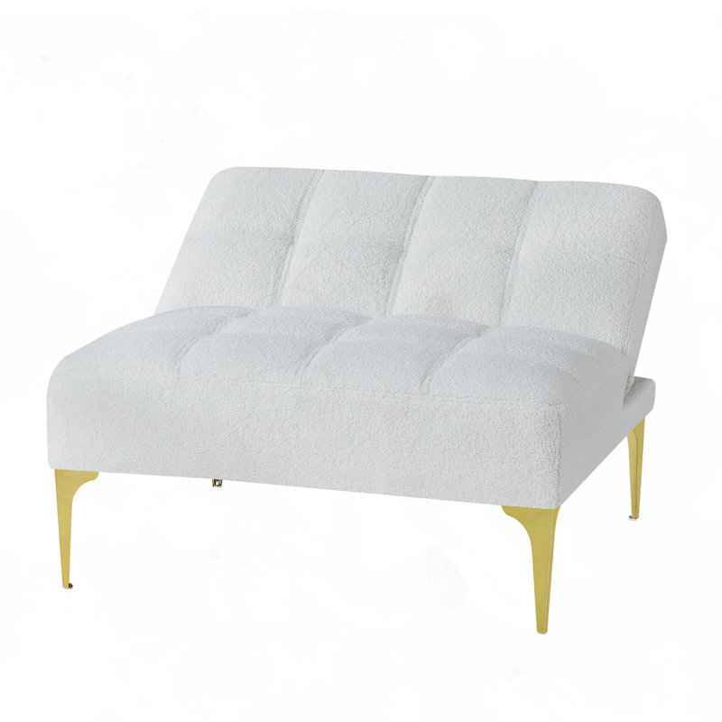 Convertible sofa bed futon, White