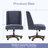 Upholstered Swivel Task Chair with Nailhead Trim-895862022