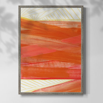 Warm Rays II, reproduction encadrée - bois massif