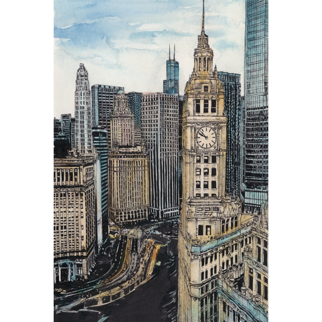 Leinwandbild US Cityscape-Chicago von Melissa Wang