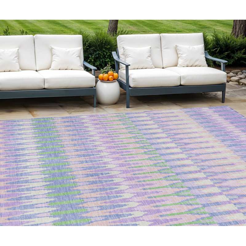 Tapis lavable rose 9 pi x 12 pi Southwestern