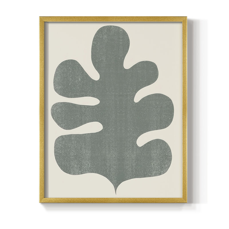 Palm Morph II, reproduction encadrée - bois massif, H 30 po x l 24 po, Doré