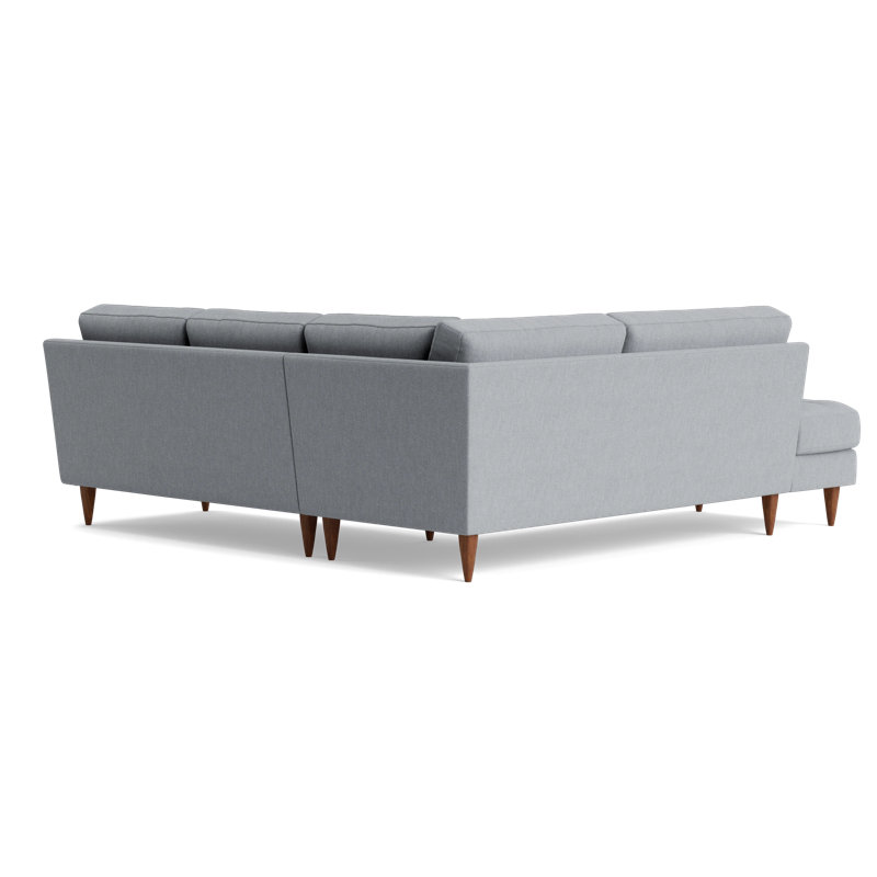 MCM Sectional, Performance Weave - Zinc, Left Hand Facing