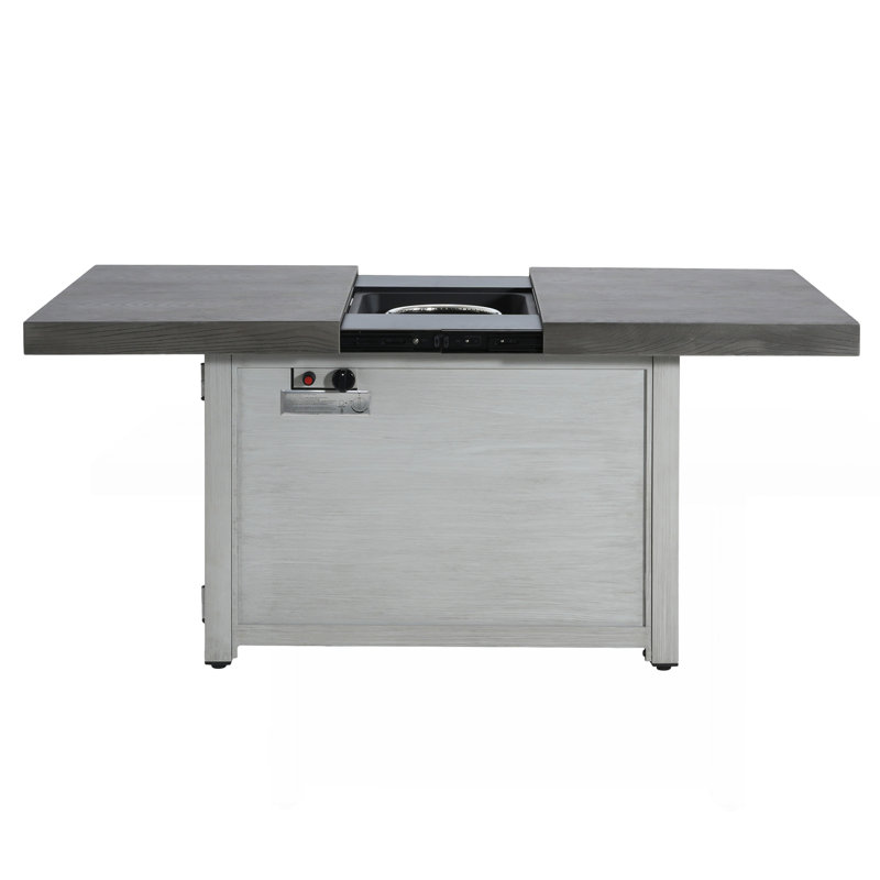 Extendable Rectangle Aluminum Alloy Fire Pit Table