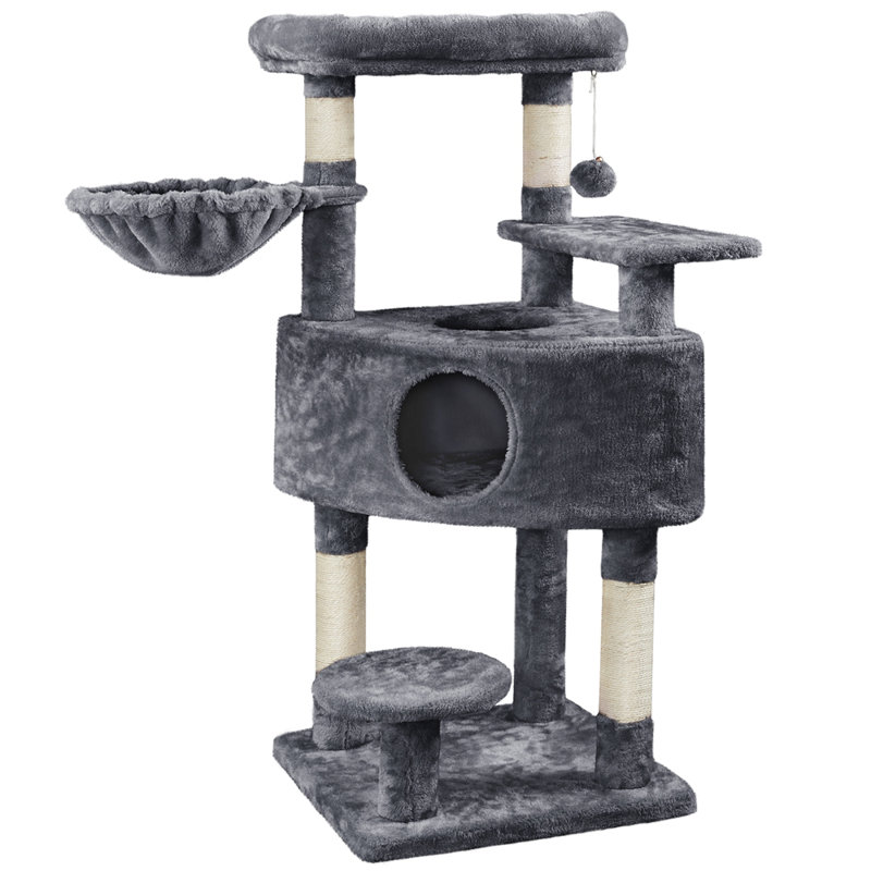 116.5cm H Cat Tree, Dark Grey