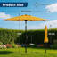 Parasol de patio extérieur de 9 pi avec manivelle et inclinaison à bouton-poussoir, protection UV imperméable-1139125046
