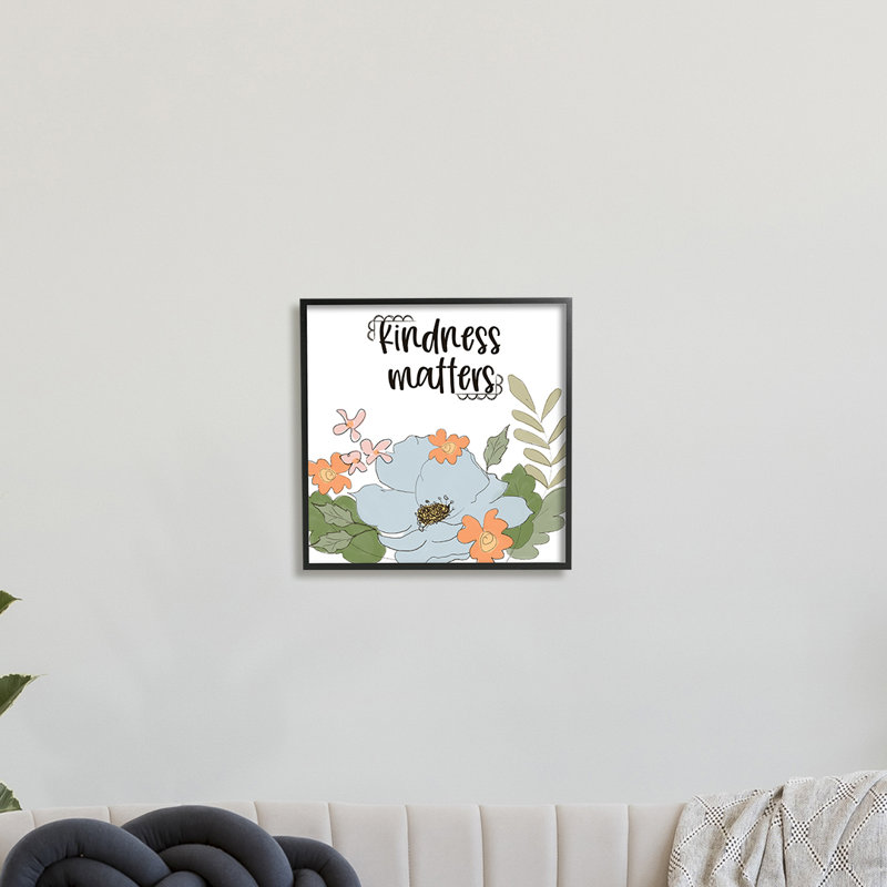 Gentillesse, sentiment, bouquet de fleurs, feuilles vertes, Toile tendue, H 17 po x l 17 po