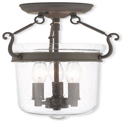 Philmont Glass Semi Flush Mount