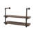 Wakefield Wall Shelf twin pack with pipe design brackets
