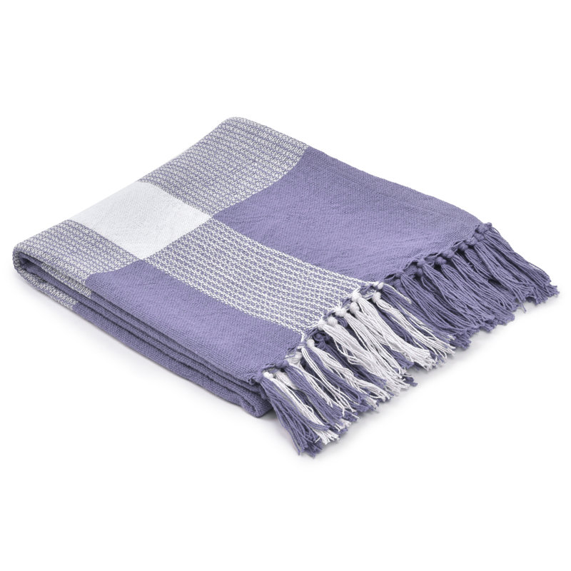  Couverture en coton écossais, Mauve